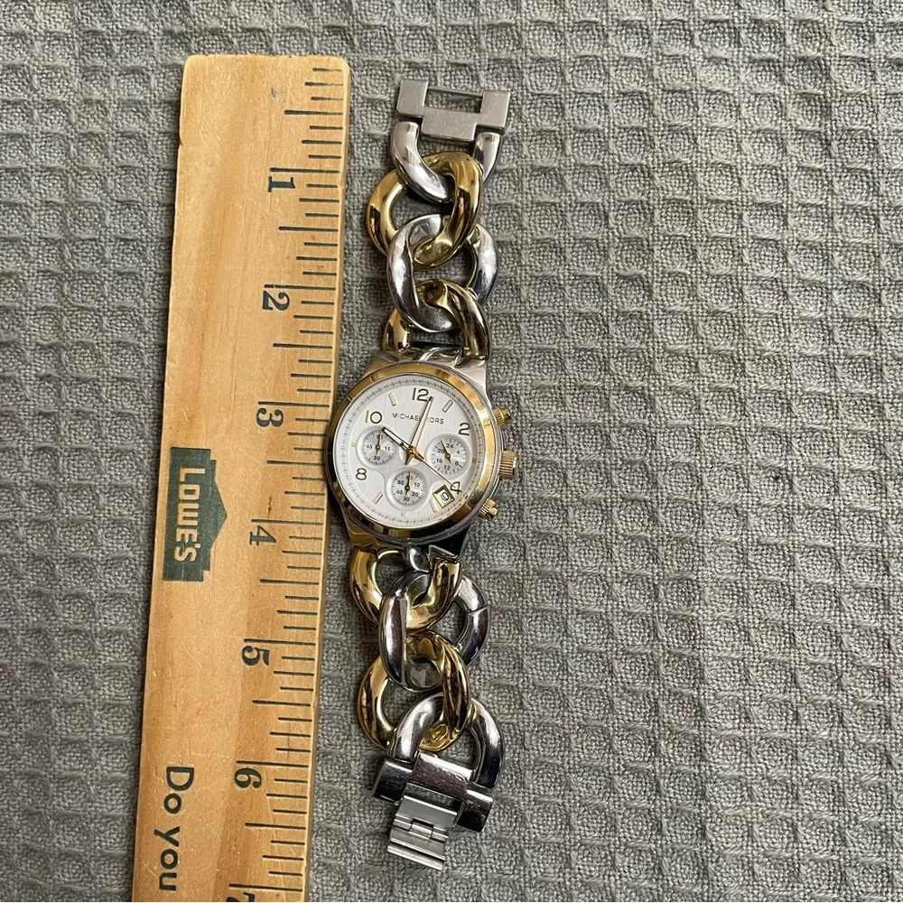 Michael Kors Runway Watch Womens Two Tone Stainless‎ Steel